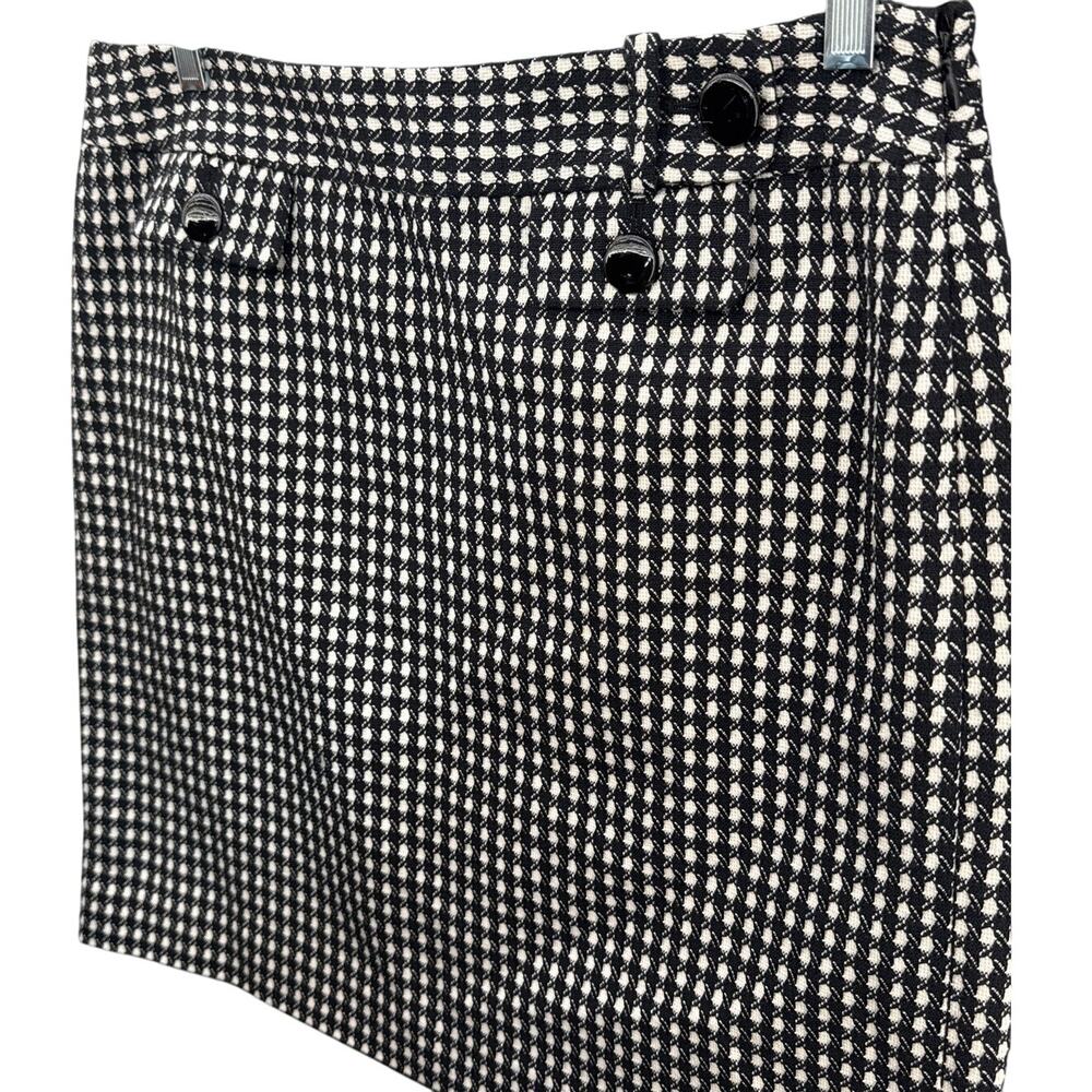 Ann Taylor Black White Houndstooth Professional Career Preppy Skirt Women 12